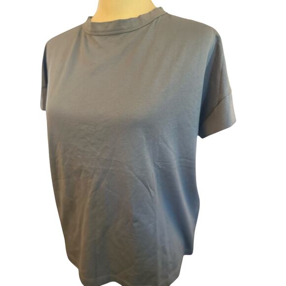 Handvaerk Blue Cotton Boxy Tee, Size Small, Women's, NWOT, Luxury - Picture 3 of 7